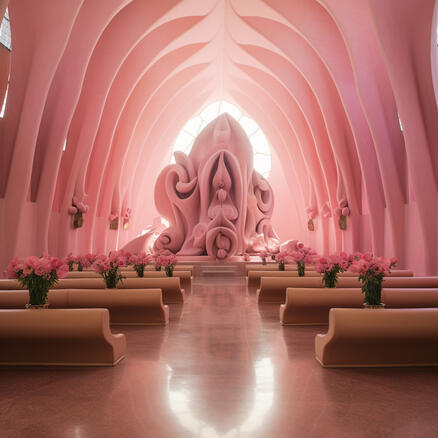 Modernist temple from inside